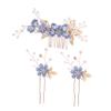 Angoily 3pcs Bride Headdress Set Hair Comb Clip for Wedding Elegant Hair Accessories for Bride for Engagement Prom Special Occasions Delicate Floral Design view 1