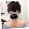 Angoily 3pcs Bride Headdress Set Hair Comb Clip for Wedding Elegant Hair Accessories for Bride for Engagement Prom Special Occasions Delicate Floral Design view 2