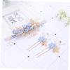 Angoily 3pcs Bride Headdress Set Hair Comb Clip for Wedding Elegant Hair Accessories for Bride for Engagement Prom Special Occasions Delicate Floral Design view 3
