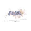 Angoily 3pcs Bride Headdress Set Hair Comb Clip for Wedding Elegant Hair Accessories for Bride for Engagement Prom Special Occasions Delicate Floral Design view 4