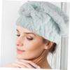 Angoily 3pcs Fast Drying Hair Caps Coral Fleece Shower Cap Soft Hair Towel Hat Water Absorbent for Women Men Boys and Girls Random Style view 3