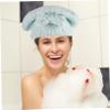 Angoily 3pcs Fast Drying Hair Caps Coral Fleece Shower Cap Soft Hair Towel Hat Water Absorbent for Women Men Boys and Girls Random Style view 4