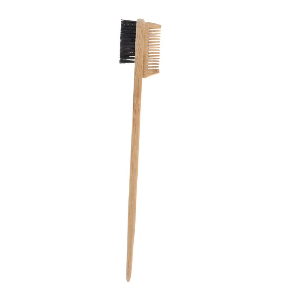 Angoily 1pc Wooden Eyebrow Grooming Brush and Eyelash Separator Dual-head Design for Easy Styling and Lightweight Bamboo Material for Go Makeup for Eyebrow and Eyelash Care