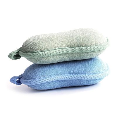 Beatifufu 2pcs Kids Double-Sided Bath Sponge Pads Exfoliating Scrubber for Cleaning Bath Sponges for Newborns