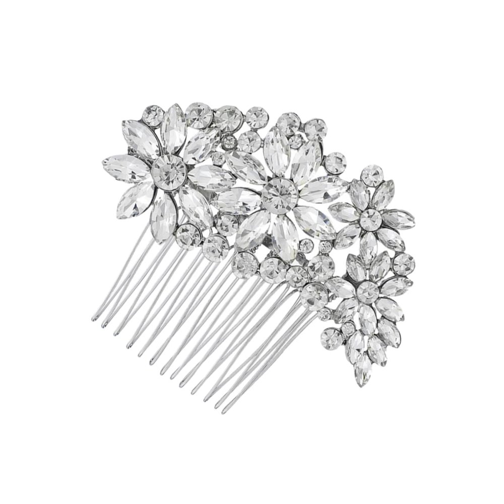 Angoily Bridal Crystal Hair Comb Decorative Jewelry Rhinestone Insert for Wedding Headdress