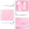 Beatifufu 3pc Long Hair Powder Puff Set Soft Plush Talcum Powder Puff Adults for Prickly Heat Cute Bowknot Design Pink Safe for Delicate Skin view 2
