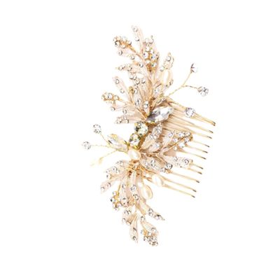 Angoily Elegant Rhinestone Hair Comb Inlay for Women Decorative Headdress for Weddings Parties and Special Occasions Luxurious Design Easy to Use for Brides and Girls