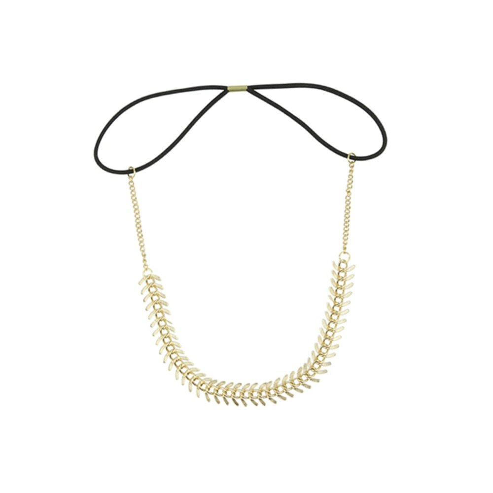 Angoily Punk Headbands for Women and Girls Fish Bone Hairband Bohemian Style Chain Jewelry for Daily Wear Costumes and Parties