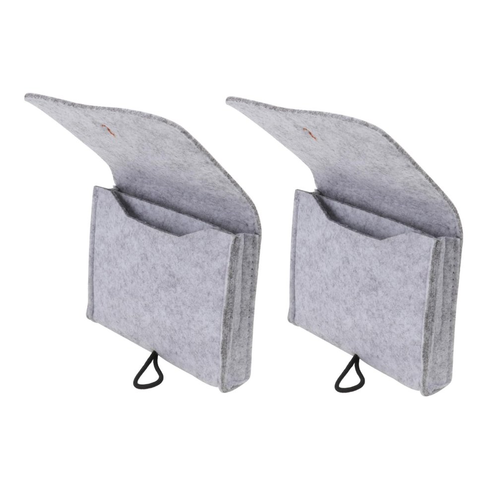Didiseaon 2pcs Small Essential Oil Storage Pouch Felt Travel Bag for Bottles Lightweight Organizer for Essential Oils Practical Non-woven Design Gray