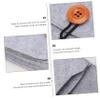 Didiseaon 2pcs Small Essential Oil Storage Pouch Felt Travel Bag for Bottles Lightweight Organizer for Essential Oils Practical Non-woven Design Gray view 4