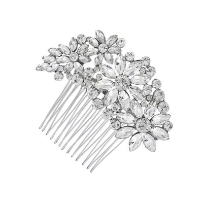 Angoily Elegant Silver Crystal Hair Comb for Wedding Bridal Accessory Rhinestone for Prom Party Engagement Anniversary
