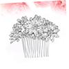 Angoily Elegant Silver Crystal Hair Comb for Wedding Bridal Accessory Rhinestone for Prom Party Engagement Anniversary view 2