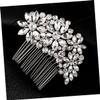 Angoily Elegant Silver Crystal Hair Comb for Wedding Bridal Accessory Rhinestone for Prom Party Engagement Anniversary view 3
