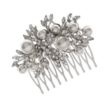 Angoily Retro Pearl Hair Comb with Rhinestones Elegant Women Hairpin Accessory for Weddings Dances and Special Occasions Unique Design for Stunning Updos and Hairstyles