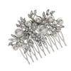 Angoily Retro Pearl Hair Comb with Rhinestones Elegant Women Hairpin Accessory for Weddings Dances and Special Occasions Unique Design for Stunning Updos and Hairstyles view 1