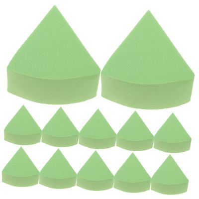 Beatifufu 12pcs Fan-shaped Makeup Sponges for Foundation and Powder Non- Soft and Flexible Beauty Applicators for Liquid and Cosmetics for Application