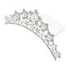Angoily Elegant Pearl Tiara Crown for Women Wedding Headpiece Hair Comb Bridal Shower Accessory Flower Crowns for Women view 1