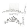 Angoily Elegant Pearl Tiara Crown for Women Wedding Headpiece Hair Comb Bridal Shower Accessory Flower Crowns for Women view 2