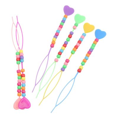 Angoily 12pcs Hair Braid Needle with Beads Portable Hair Bun Tool for Boy Girl Easy to Use Manual Styling Accessory for Lovely Random Colors