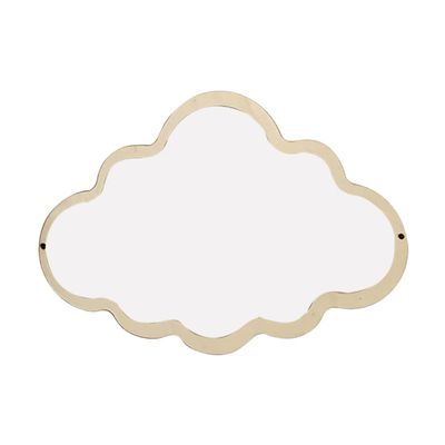 DOITOOL 1pc Cloud Makeup Mirror Shaped Mirror Decor Cloud Shape Nursery Make up Mirror Wooden Plywood