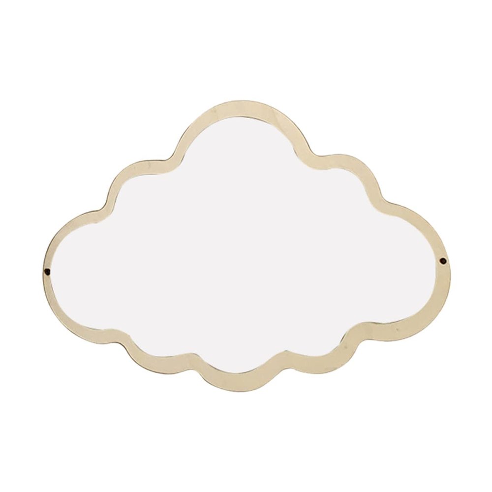 DOITOOL 1pc Cloud Makeup Mirror Shaped Mirror Decor Cloud Shape Nursery Make up Mirror Wooden Plywood
