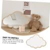 DOITOOL 1pc Cloud Makeup Mirror Shaped Mirror Decor Cloud Shape Nursery Make up Mirror Wooden Plywood view 3