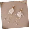 Angoily Wedding Headpiece Accessory Rhinestone Hairpin Set Silk Yarn Hair Clasp for Bride view 4