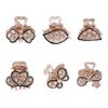Angoily 6pcs Mini Gripper Hair Clamps Rhinestone Inlaid Hair Clips for Girls Ladies view 1