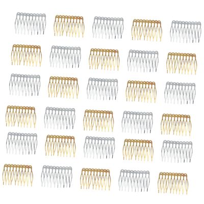 Angoily 30pcs Hair Products Alloy Hair Combs Side Combs for Girls Bow Inserted for Wedding Party Accessories