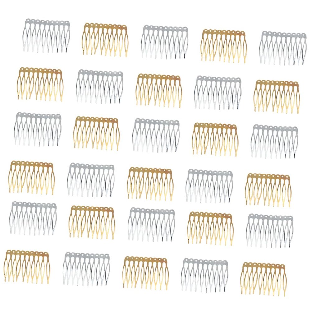 Angoily 30pcs Hair Products Alloy Hair Combs Side Combs for Girls Bow Inserted for Wedding Party Accessories