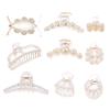 Angoily 8pcs Hair Clips Stylish Plastic Hair Clamps for Showers Housework Fashion Elegant Bright Design view 1