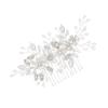 Angoily Elegant Silver Rhinestone Hair Comb for Brides Handmade Crystal Wedding Hair Accessories Delicate Comb for Bridal for Special Occasions and Parties view 1