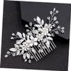 Angoily Elegant Silver Rhinestone Hair Comb for Brides Handmade Crystal Wedding Hair Accessories Delicate Comb for Bridal for Special Occasions and Parties view 2