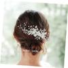 Angoily Elegant Silver Rhinestone Hair Comb for Brides Handmade Crystal Wedding Hair Accessories Delicate Comb for Bridal for Special Occasions and Parties view 3