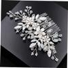Angoily Elegant Silver Rhinestone Hair Comb for Brides Handmade Crystal Wedding Hair Accessories Delicate Comb for Bridal for Special Occasions and Parties view 4
