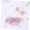 Angoily Bride Headpiece Set 3pcs Wedding Hair Comb Hairpin Delicate Design Hair Accessories for Wedding Party Anniversary view 4