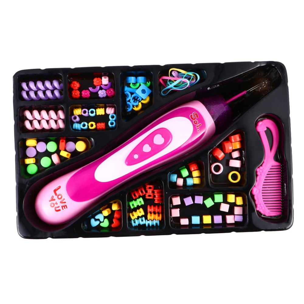 Angoily 1 Set Hair Braider Girls Automatic Women Braiding Styling Easy Hairstyle Machine Braid Tool Beader Tool for Braids Braider Essentials Colorful Plastic
