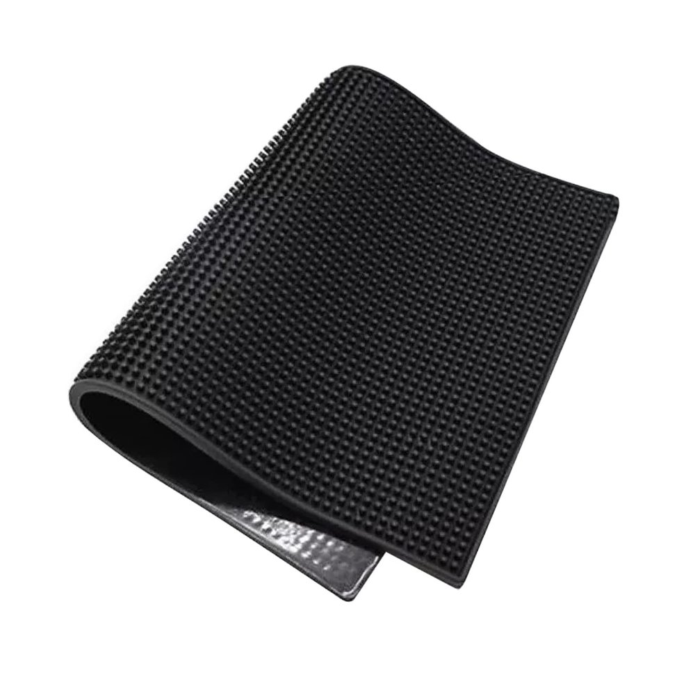 Angoily Salon Hair Trimmers Holder Pad Non-Slip Silicone Cushion for Hairdresser Tools Heat Resistant Scissors Mat Eco-Friendly Storage Black