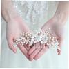 balacoo Silver Rhinestone Wedding Hair Comb with Artificial Pearl Flower Floral Design Elegant Bridal Side Comb for Bride and Bridesmaids Delicate Hair Accessories for Special Occasions view 2