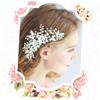balacoo Silver Rhinestone Wedding Hair Comb with Artificial Pearl Flower Floral Design Elegant Bridal Side Comb for Bride and Bridesmaids Delicate Hair Accessories for Special Occasions view 4