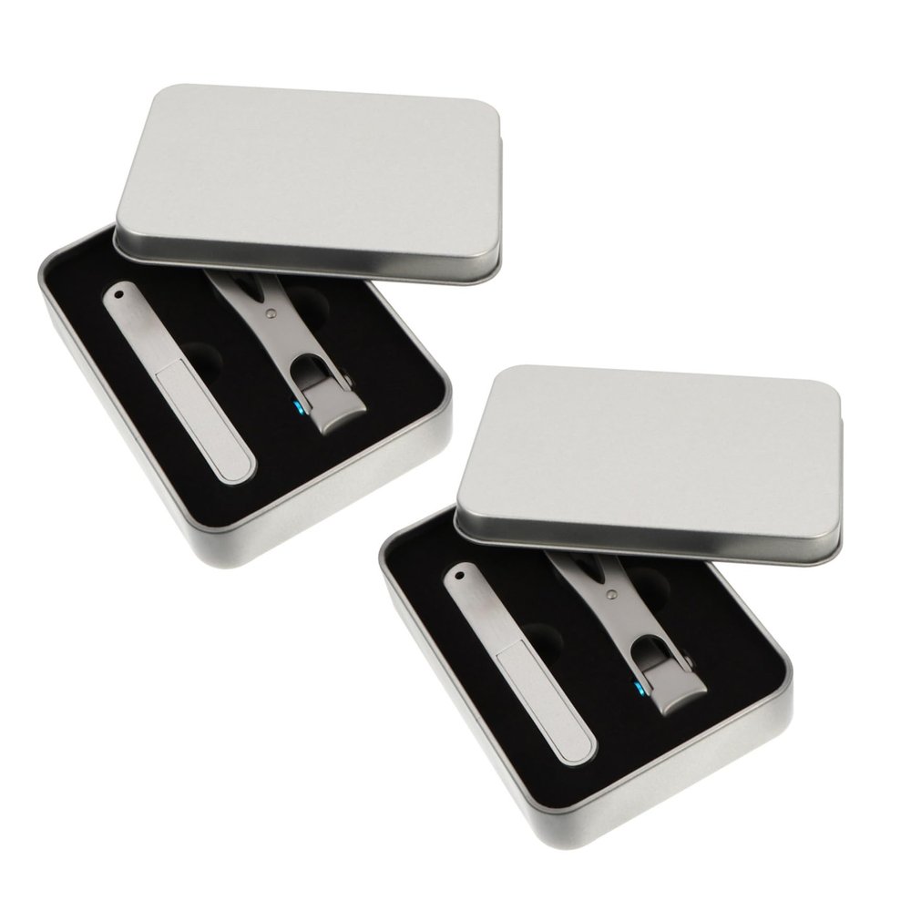 Beatifufu 2pcs Professional Nail Clipper Tweezer Nail File and Cutter Manicure Pedicure Tool Kit Travel