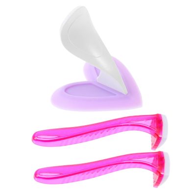 Gogogmee 3pcs Bikini Hair Shaving Tool Set Plastic Razor for Women Privates Shaving for Bikini Body and Underarm Use