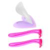 Gogogmee 3pcs Bikini Hair Shaving Tool Set Plastic Razor for Women Privates Shaving for Bikini Body and Underarm Use view 1
