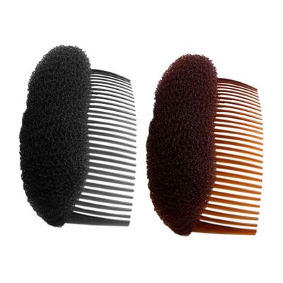 Angoily 6pcs Fluffy Hair Pad Accessories for Women Hair Combs for Height and Volume Coffee and Black Colors for Styling and Updos
