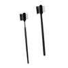 Angoily 2pcs Portable Eyebrow and Eyelash Grooming Tools Elastic Eyebrow Brush and Eyelash Comb Compact Dual-head Design for Travel and Daily Use Black and Silver Colors view 1