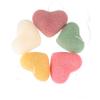 Beatifufu 5pcs Heart Shape Face Cleansing Sponges Deep Cleansing Pads for Gentle Exfoliation for Travel Daily Use Women Men Compact Convenient view 1