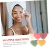Beatifufu 5pcs Heart Shape Face Cleansing Sponges Deep Cleansing Pads for Gentle Exfoliation for Travel Daily Use Women Men Compact Convenient view 4