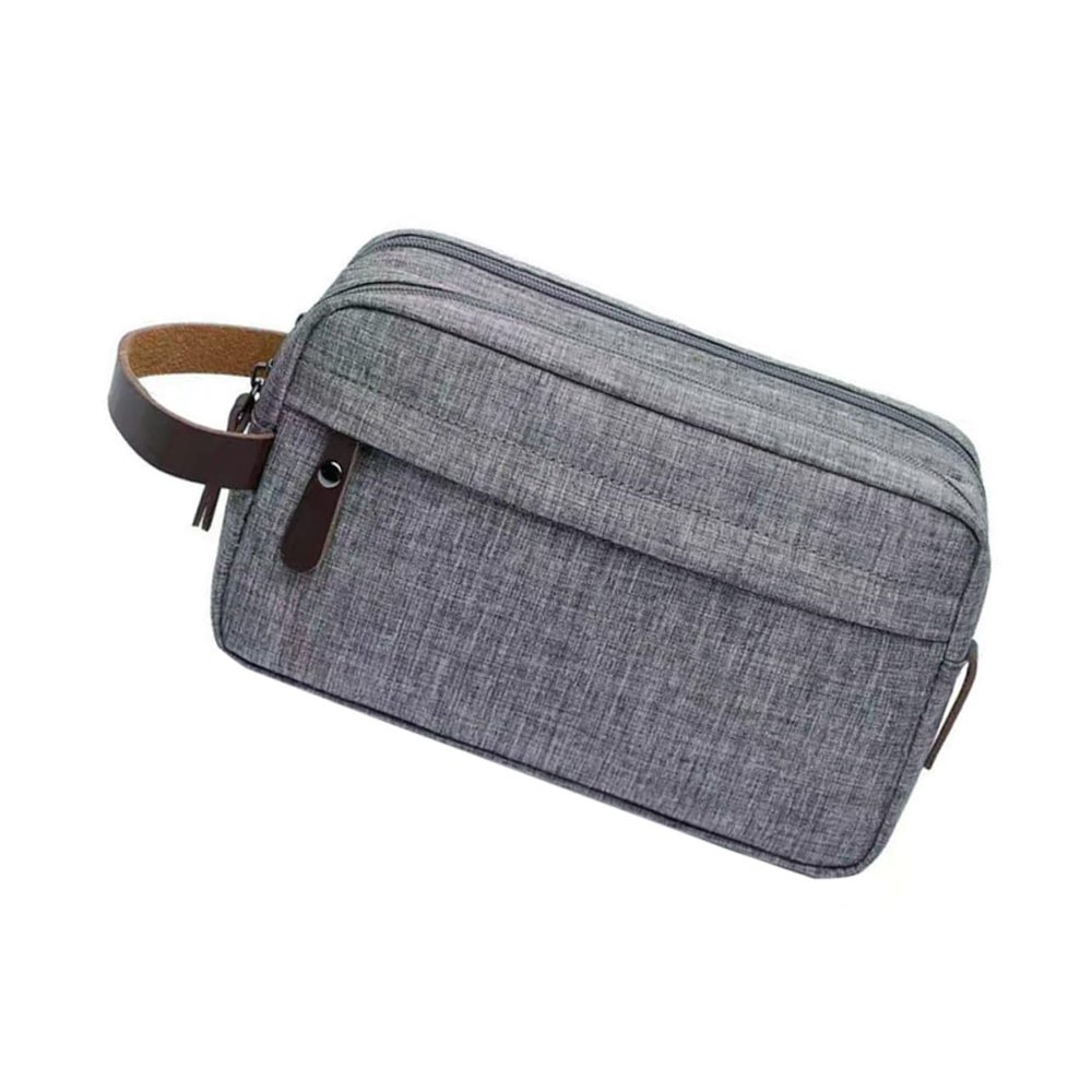 Angoily Travel Bag Zipper Makeup Travel Bag for Men Cosmetics Storage Pouch Compact and Lightweight Grey