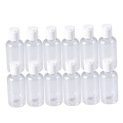 Beatifufu 15pcs Portable Travel Press Bottles Shampoo Dispenser Bottles Caps for Lotion