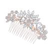 Angoily 1pc Elegant Rhinestone Hair Comb for Brides Fashionable Rose Gold Hairpin Accessory for Weddings Parties and Special Events Alloy Design Charms Gorgeous Gloss view 1